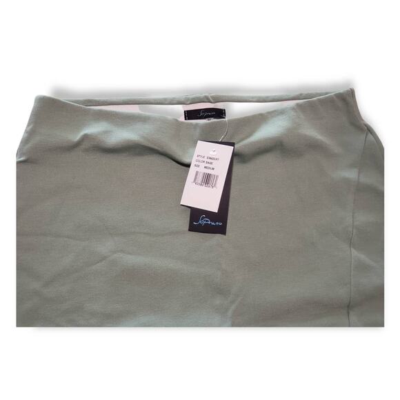 Soprano Sage Green Elastic Front Slit Skirt - Size Medium - Picture 3 of 4